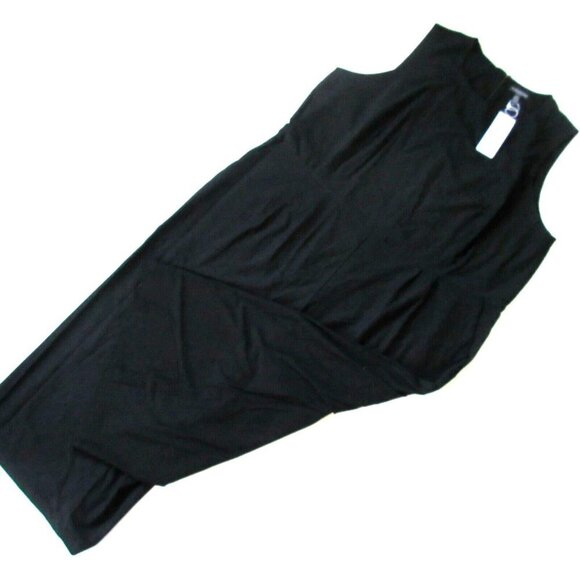 NWT Eileen Fisher Washable Stretch Crepe Cropped Jumper in Black Jumpsuit M